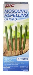 4 X PIC 5-pack Mosquito Repelling Sticks repellant confined outdoor spaces bug