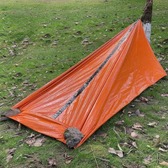2 Person Emergency Life Tent Outdoor Survival Shelter Tube Tent Blanket Rope