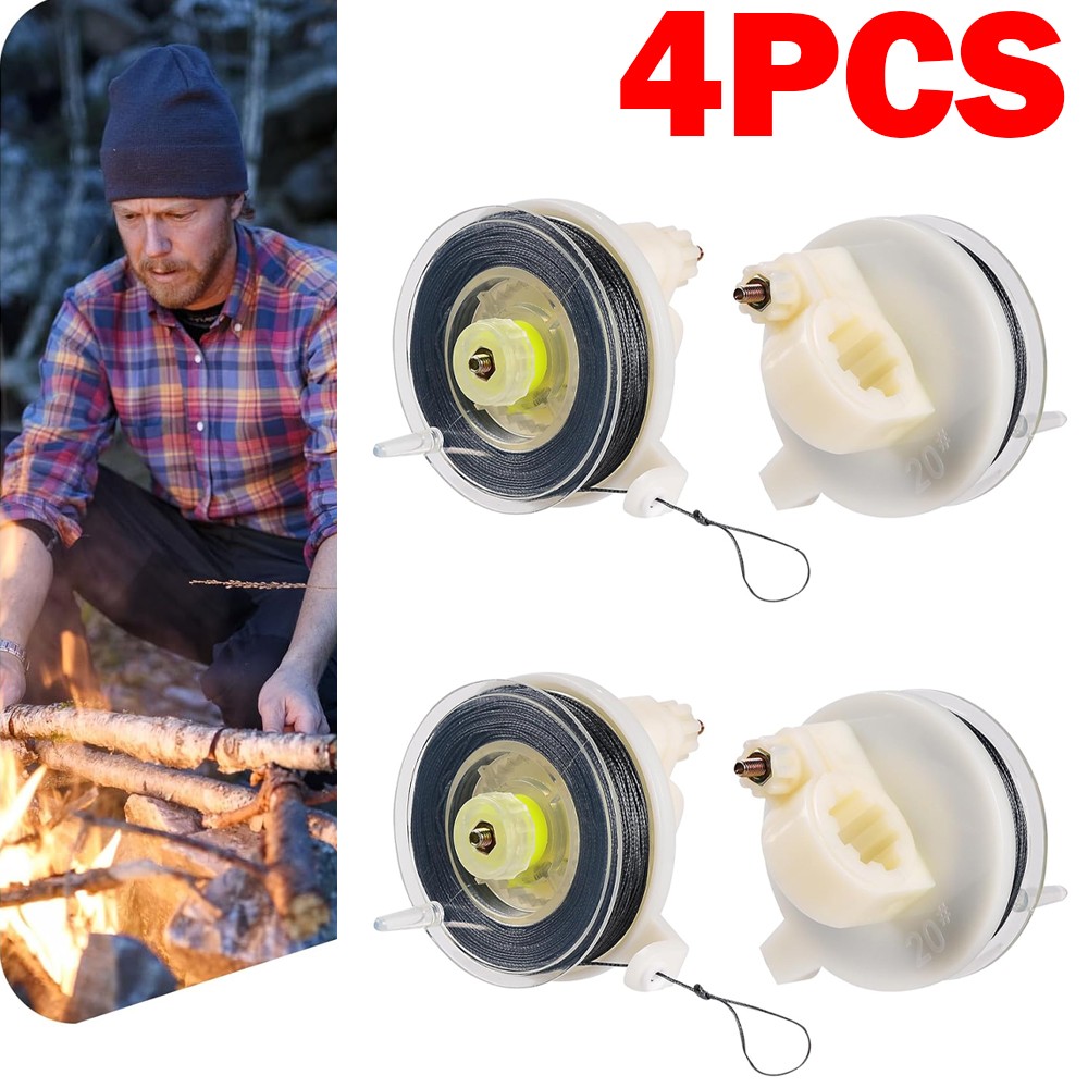 4pcs Camping Trip Wire Alarm Device Boundary Alarm W/ Trip Wire Safety Tool