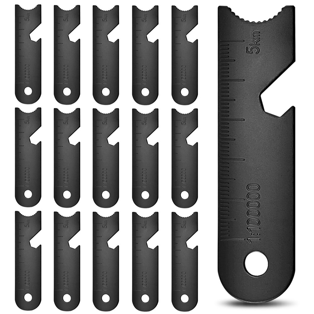 3 In 1 Black Ferro Rod Scraper 15pcs Ferro Rods Magnesium Rods Striker Multifunc