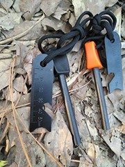 Ferrocerium Alloy Rod Fire Starter, 5/16 Inch Thick Waterproof Fire Steel, Bu…