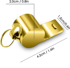 5 Packs Stainless Steel Whistle, Metal Warning Whistle with Lanyard for Referee