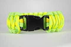 550 Paracord Survival Bracelet King Cobra Lime/Yellow/Dayglow «Made in the USA»