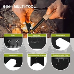Fire Starter Kit with Ferro Rod & Tinder – Easy Survival Fire Starter for