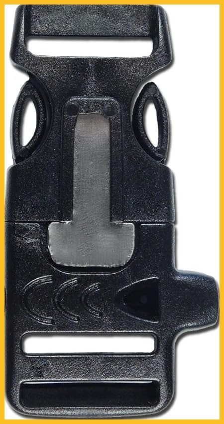 Paracord Planet 3/4 Inch Buckle Whistle Fire Starter Flint Rod Outdoor Survival