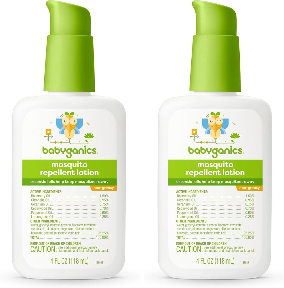Babyganics Fragrance-Free Baby Mosquito Repellent Lotion 4 fl. oz (Pack of 2)