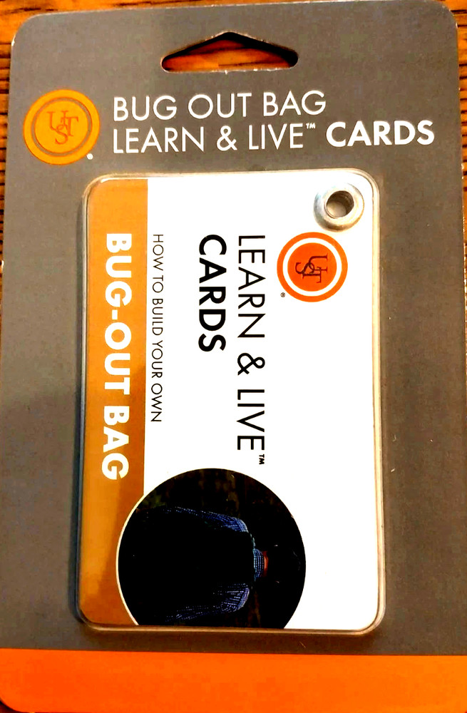 Live learn BUG OUT BAG cards survival tool emergency preparadness tactical UST