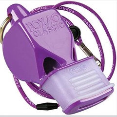 Fox 40 Classic CMG (Cushioned Mouth Grip), Purple #9603-0808 115dB & Lanyard