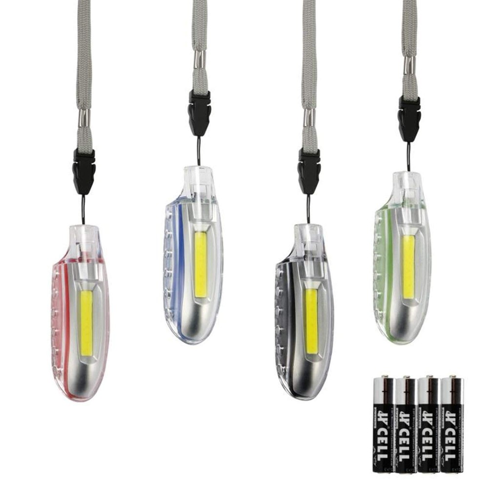 Emergency LED Whistle Light AAA Battery Power COB LED Four Color Personal Ala…