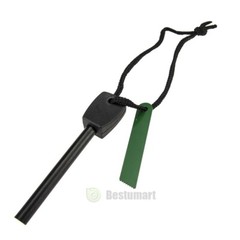Magnesium Flint Emergency Fire Starter Stick Striker Rod Camping Survival Gear
