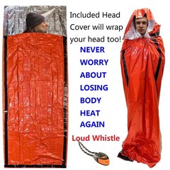 Leberna Emergency Sleeping Bag Survival 2 Pack | 2 Bags, Silver