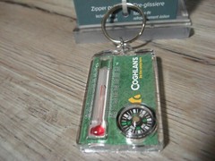 Coghlan’s Thermometer & Compass Key Chain Compact Lightweight Survival 9714