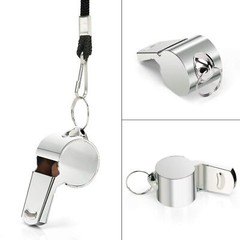 2 Pack Stainless Steel Whistle with Lanyard for Referees Coaches Outdoor Sports