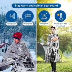 12 Pack Showtime Emergency Blanket (8)package 160x210Cm .(4)Pack 130×210 Cm -B6