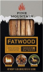 “Pine Mountain Fatwood StarterStikk Natural Firestarting Sticks 1.5lb Campfire