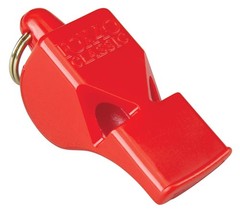 Fox 40 Classic Pealess Safety Whistle Red Self-Clearing Wet Dry Rescue