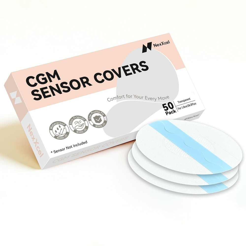 Freestyle Libre 3 Waterproof Sensor Covers 50 Pack Adhesive Protectors