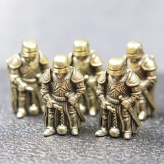 Armor Warrior EDC DIY Knife Beads Lanyard Pendants Vintage Color Brass