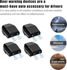 4 PCS Deer Whistles for Car, Avoid Collisions Save Deer Warning Devices