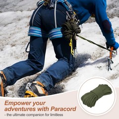 650 Paracord 98 Feet 4mm 9 Strand Parachutes Cord Spool Olive Green