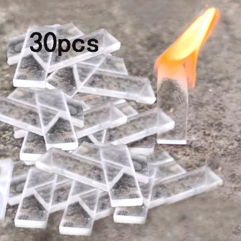 30/60Pcs Easy to Carry Fire Starter Outdoor Material Plastic Strip of Fire Start