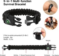 XUANLAN Emergency Survival Kit 13 in 1, Outdoor Survival Gear Tool with Survival