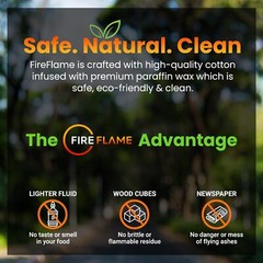 Fireflame Fire Plugs Fire Starter Quick Instant 100% Waterproof Firestarter For