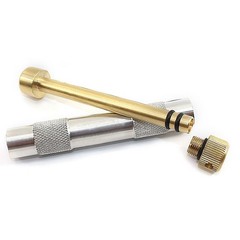 Silver Fire Piston Fire Starter Brass Fire Rod Camping Survival Tool