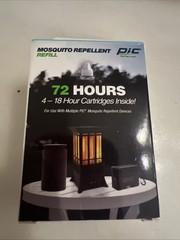 🦟 72 HOURS PIC MOSQUITO REPELLENT REFILL 4 18 Hour Cartridges -Refills NEW 🦟