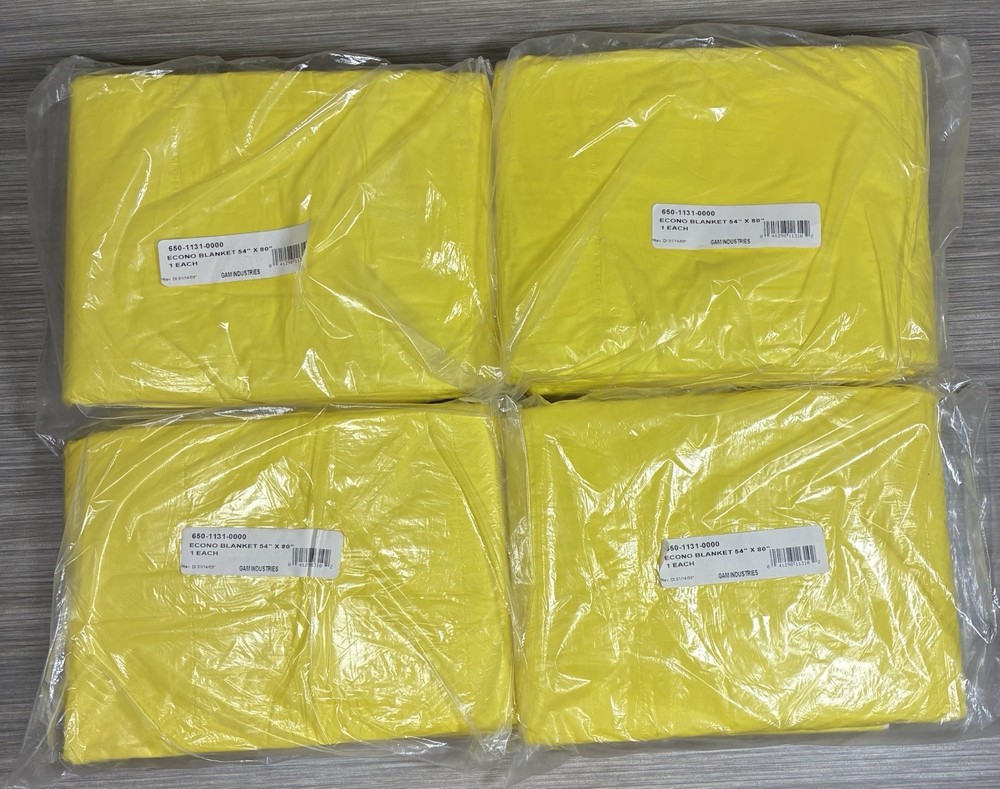 Lot of 4 Brand NewDMI Econo-Blanket Emergency Blanket 54in x 80in Gam Industries