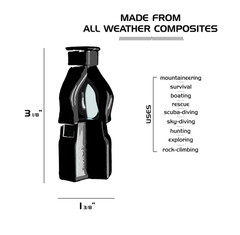 HyperWhistle The Original Worlds Loudest Whistle up to 142db Loud, Very black