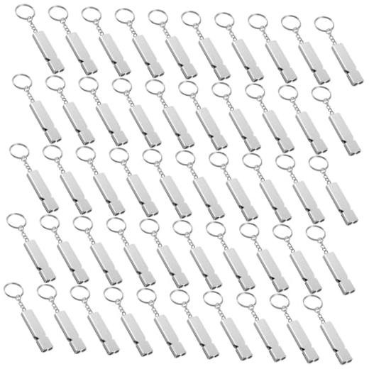 Lemecima 50Pcs Emergency Whistles Lifeguard Safety Whistle with Lanyard and