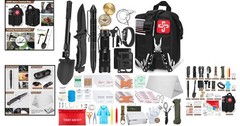 238-Pcs Professional Survival Kit with Tactical Pouch & Emergency Tent
