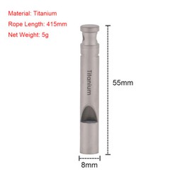 Titanium Safety Whistle W/ Cord Emergency Whistle for Kayak Rescue Signaling