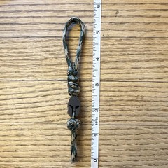 Camo Paracord Lanyard w/ Titanium Spartan Helmet Bead