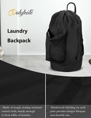 Dalykate Backpack Laundry Bag, with 13x13x29 inches, Black