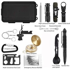 13-in-1 Survival Gear for Hiking, Hunting, Outdoor Adventure, and Tactical Tools