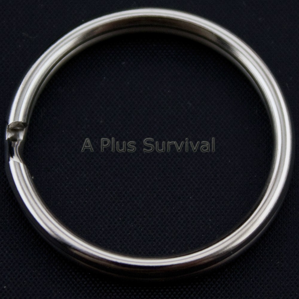 Lot of 50 – Nickel Plated Split Rings 1-3/16″ Paracord Keychains Leashes Crafts