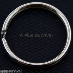 Lot of 50 – Nickel Plated Split Rings 1-3/16″ Paracord Keychains Leashes Crafts
