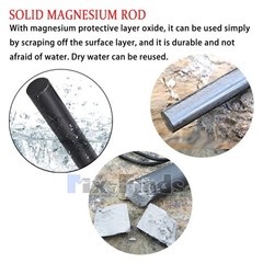 8 Packs Ferrocerium 5/16″ Flint Fire Starter Survival Magnesium Rods for Camping