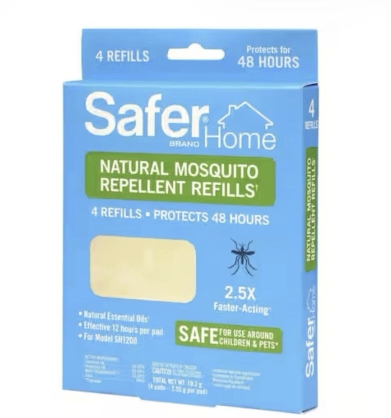 Safer Home Natural Mosquito Repellent Refills 4 Count (4PACK) 16 Total Refills