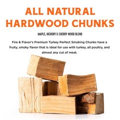 Fire & Flavor Turkey Perfect Premium All Natural Cherry Wood Chunks for Smoki…