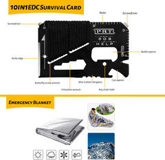Emergency Survival Gear Kits 60 in 1, Outdoor Survival Tool with Emergency Brace