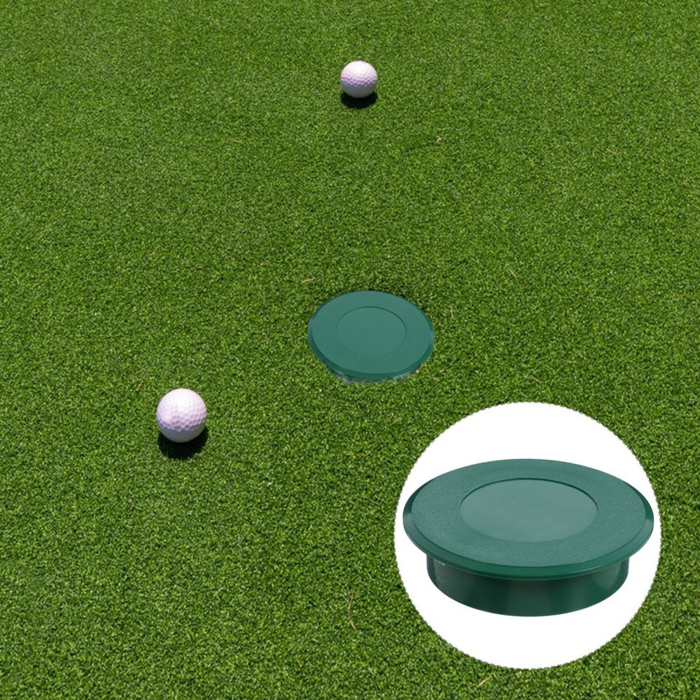 Durable Green Plastic Golf Hole Cup Cover for Indoor Outdoor Putting Practice