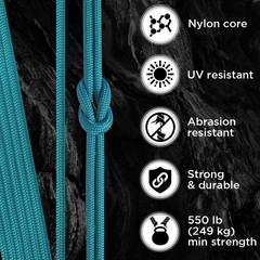 Teceum Paracord Type Iii 550 Ice Mint 100 Ft 4Mm Tactical Rope Mil-Spec Outdoor