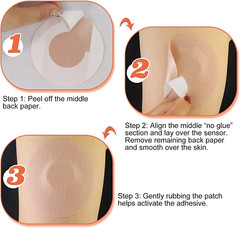 Freestyle Adhesive Patches 25Pack Waterproof Libre2/3 Sensor Covers Flesh