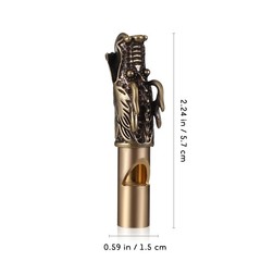 3Pcs Brass Dragon Whistle Keychain Loud Whistle for Emergency Camping Signal …