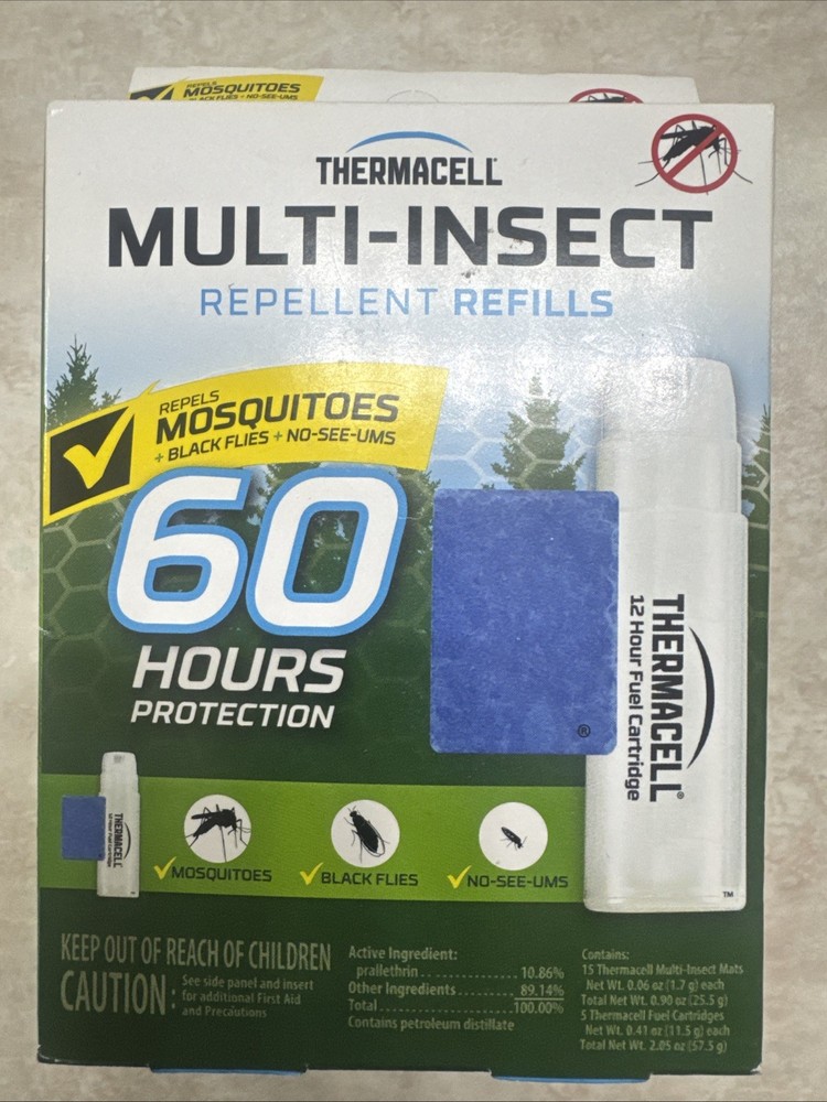 New Multi-Insect Thermacell Mosquito Repellent Refills Value Pack 60 Hours