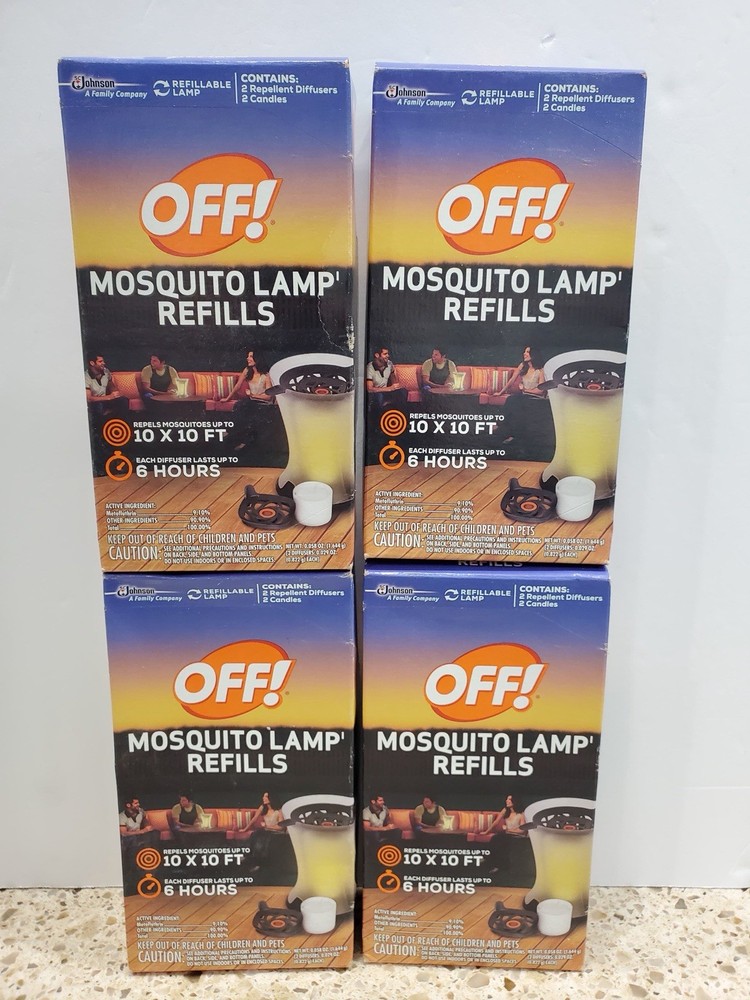 New – Off! Mosquito Lamp Repellent Refill, Contains 2 Diffusers 2 Candles