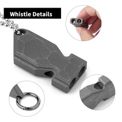 TISUR Titanium Emergency Whistle,EDC Safety Whistles Necklace Loud up to 120d…